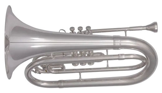 King - Professional Ultimate Marching Baritone in Bb - Silver-Plated