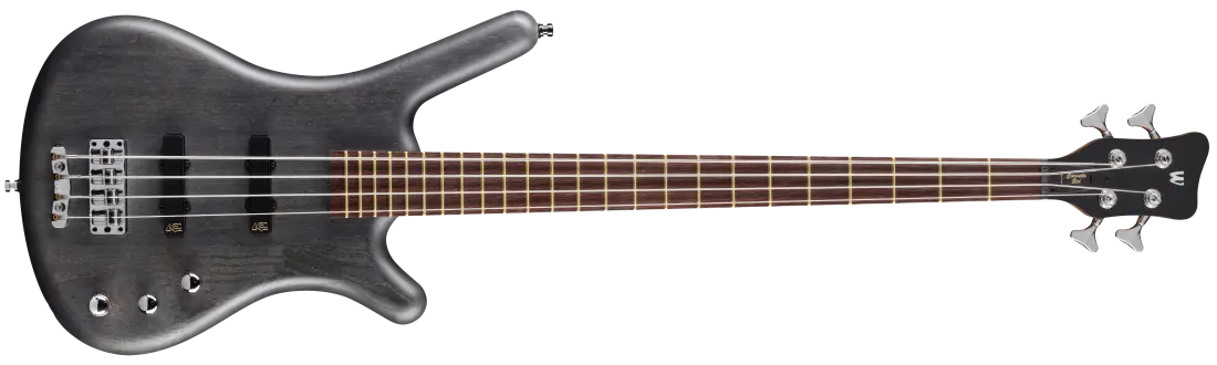 Pro Series Corvette Ash, 4-String Bass Guitar with Active Pickups - Nirvana Black Transparent Satin