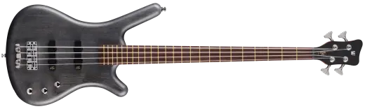 Warwick - Pro Series Corvette Ash, 4-String Bass Guitar with Active Pickups - Nirvana Black Transparent Satin
