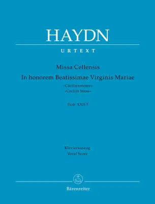 Baerenreiter Verlag - Missa Cellensis in Honorem Beatissimae Virginis Mariae Hob.XXII:5 Cecilia Mass - Haydn - Vocal Score, Urtext Edition