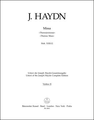 Missa in B-flat Major Hob.XXII:12 ''Theresa Mass'' - Haydn - Violin II Part, Urtext Edition