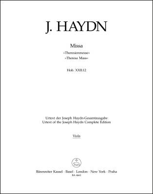 Missa in B-flat Major Hob.XXII:12 ''Theresa Mass'' - Haydn - Viola Part, Urtext Edition