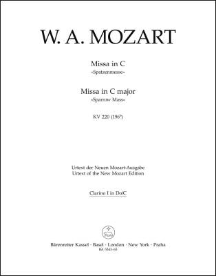 Missa in C Major K. 220 (196b) ''Sparrow Mass'' - Mozart - Wind Set, Urtext Edition