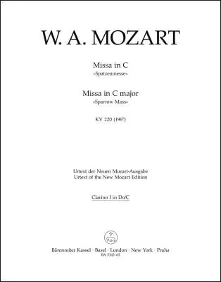 Missa in C Major K. 220 (196b) \'\'Sparrow Mass\'\' - Mozart - Wind Set, Urtext Edition