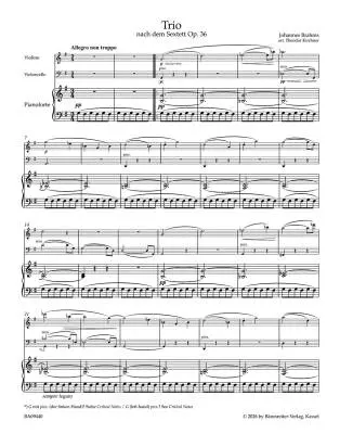 Trio for Violin, Violoncello and Piano - Brahms/Kirchner - Parts Set
