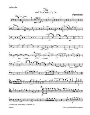 Trio for Violin, Violoncello and Piano - Brahms/Kirchner - Parts Set