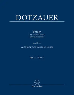 Baerenreiter Verlag - Etudes for Violoncello solo, Volume II - Dotzauer - Cello - Book