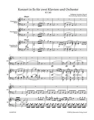 Concerto in E-flat KV. 365 - Mozart - 2 Pianos/Orchestra - Piano Reduction - Book