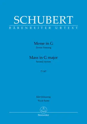 Baerenreiter Verlag - Mass in G major D 167, Second Version - Schubert - Vocal Score