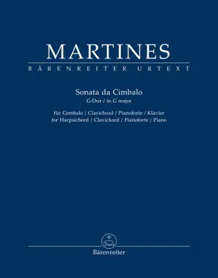 Baerenreiter Verlag - Sonata da Cimbalo in G Major -  Martines - Harpsichord - Book