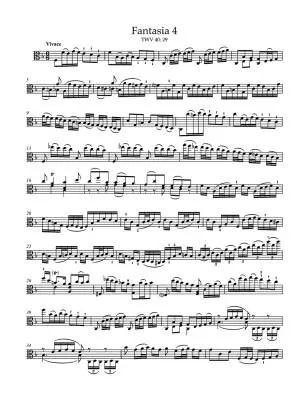Twelve Fantasias TWV 40: 26-37 - Telemann - Viola - Book