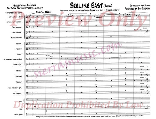 Beeline East - Hanna/Curnow - Jazz Ensemble