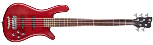 Warwick - Pro Series Streamer LX 5-String Bass Guitar - Burgundy Red Transparent Satin