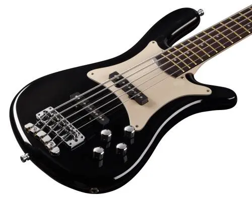 Pro Series Streamer CV 5-String Bass Guitar - Solid Black High Polish