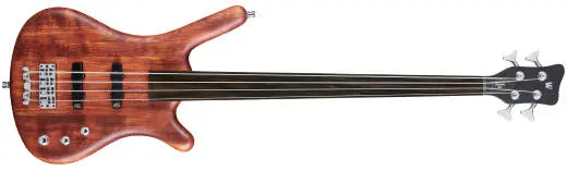 Warwick - Pro Series Corvette Bubinga, 4-String Fretless Bass Guitar with Active Pickups and Electronics - Natural Transparent Satin