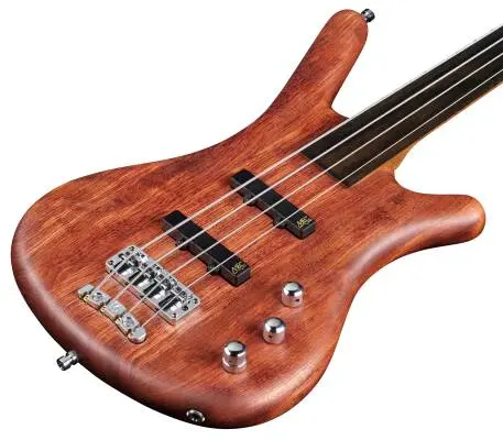 Pro Series Corvette Bubinga, 4-String Fretless Bass Guitar with Active Pickups and Electronics - Natural Transparent Satin
