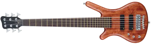 Warwick - Pro Series Corvette Bubinga, Left-Handed 4-String Bass Guitar with Active Pickups and Electronics - Natural Transparent Satin