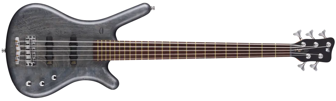 Pro Series Corvette Ash 5-String Bass Guitar with Active Pickups and Electronics - Nirvana Black Transparent Satin