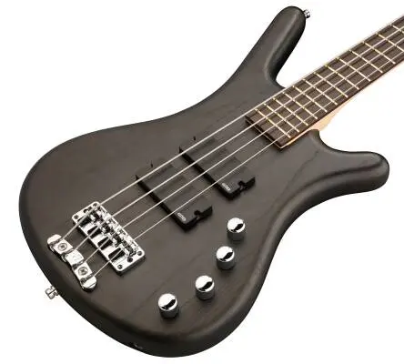 RockBass Corvette Taranis 4-String Bass Guitar, BEAD Tuning - Nirvana Black Satin
