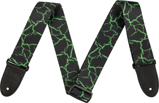 Jackson Guitars - 2 inch Poly Strap - Green Crackle