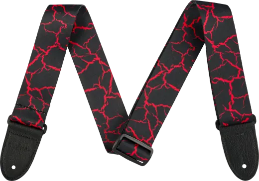 Jackson Guitars - 2 inch Poly Strap - Red Crackle