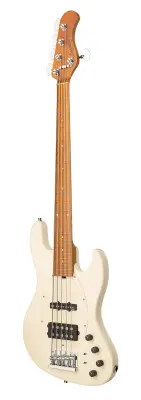 MetroExpress 21-Fret Vintage M/J 5-String Bass, Roasted Maple Fingerboard - Olympic White
