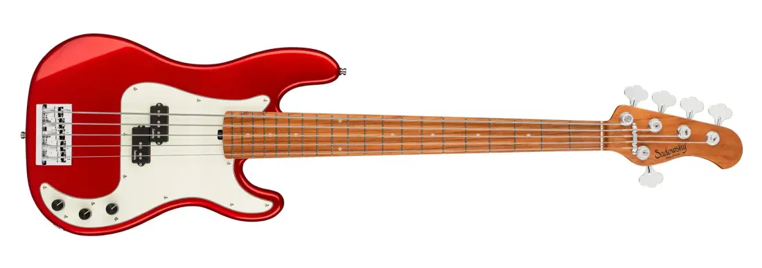 MetroExpress 20-Fret Ultra Vintage 5-String P Bass, Morado Fingerboard - Candy Apple Red