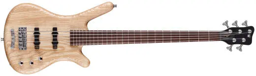 Warwick - Pro Series Corvette Ash 5-String Bass Guitar with Active Pickups and Electronics - Natural Transparent Satin