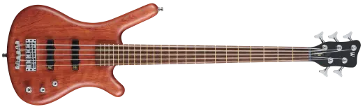 Warwick - Pro Series Corvette Bubinga 5-String Bass Guitar with Active Pickups and Electronics - Natural Transparent Satin