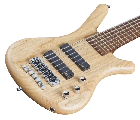 Pro Series Corvette Ash 6-String Bass Guitar with Active Pickups and Electronics - Natural Transparent Satin