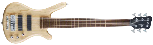 Warwick - Pro Series Corvette Ash 6-String Bass Guitar with Active Pickups and Electronics - Natural Transparent Satin
