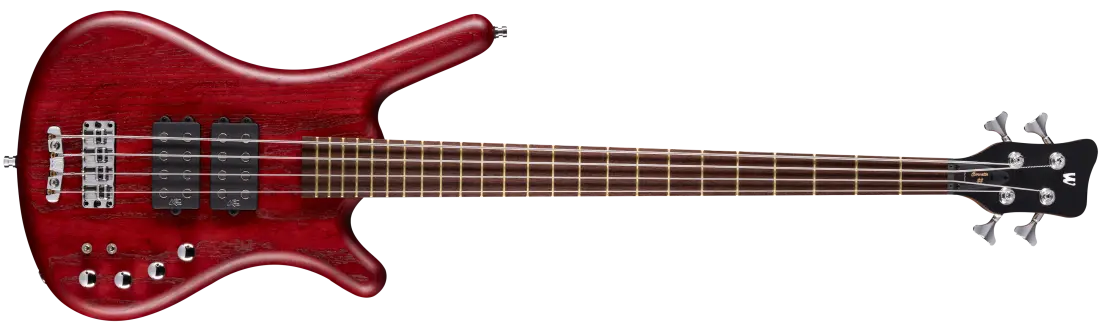 Pro Series Corvette $$ 4-String Bass Guitar - Burgundy Red Transparent Satin