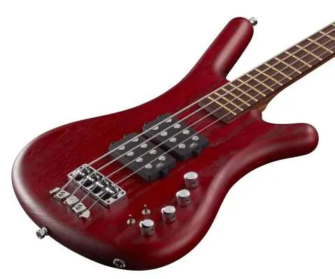 Pro Series Corvette $$ 4-String Bass Guitar - Burgundy Red Transparent Satin