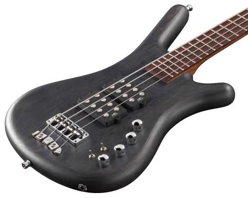 Pro Series Corvette $$ 4-String Bass Guitar - Nirvana Black Transparent Satin