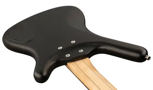 RockBass Corvette $$ Left-Handed 4-String Bass Guitar with Gig Bag - Nirvana Black Transparent Satin