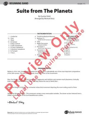 Suite from The Planets - Holst/Story - Concert Band - Gr. 1.5