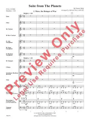 Suite from The Planets - Holst/Story - Concert Band - Gr. 1.5