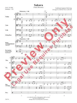 Sakura (Cherry Blossoms) - Story - String Orchestra - Gr. 1