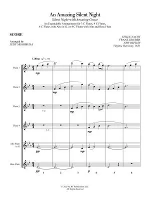 Amazing Silent Night - Nishimura - Flute Choir - Parts Set