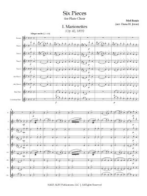 Six Pieces for Flute Choir - Bonis/Joras - Parts Set