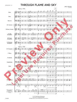 Through Flame and Sky - Wilds - Concert Band - Gr. 1.5