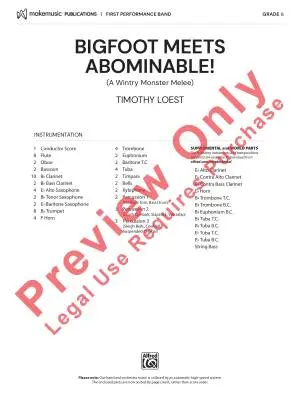 Bigfoot Meets Abominable! - Loest - Concert Band - Gr. 0.5