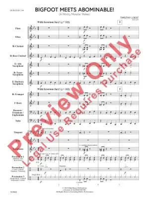 Bigfoot Meets Abominable! - Loest - Concert Band - Gr. 0.5