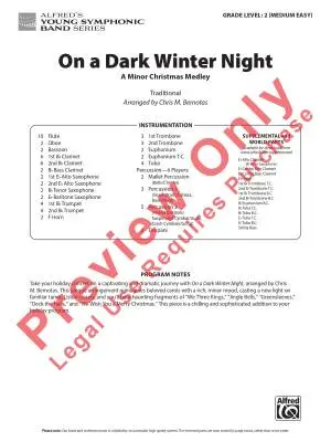On a Dark Winter Night - Bernotas - Concert Band - Gr. 2
