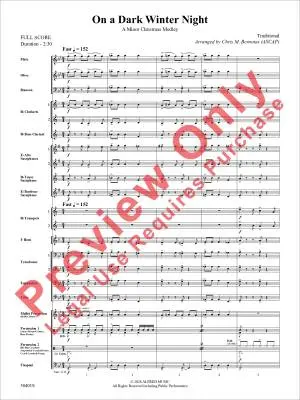 On a Dark Winter Night - Bernotas - Concert Band - Gr. 2
