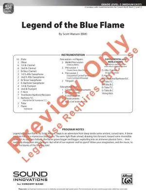 Legend of the Blue Flame - Watson - Concert Band - Gr. 2