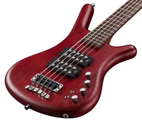 Pro Series Corvette $$ 5-String Bass Guitar - Burgundy Red Transparent Satin