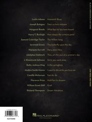 Black Composers in Art Song - Low Voice - Book
