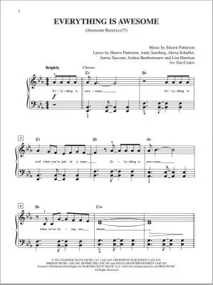 Everything Is Awesome (from The Lego Movie) - Patterson/Coates - Easy Piano