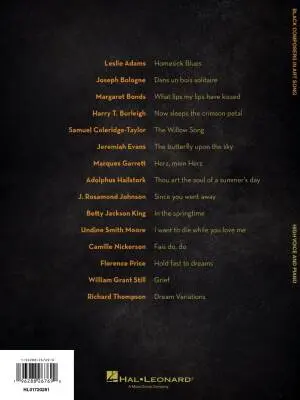 Black Composers in Art Song - High Voice - Book
